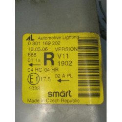 Optique Avant Principal Droit (feux)(phare) Smart Fortwo 1 Phase 2 Coupe